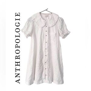 Anthropologie Pilcro The Keira dressWhite Button-Up Mini Dress